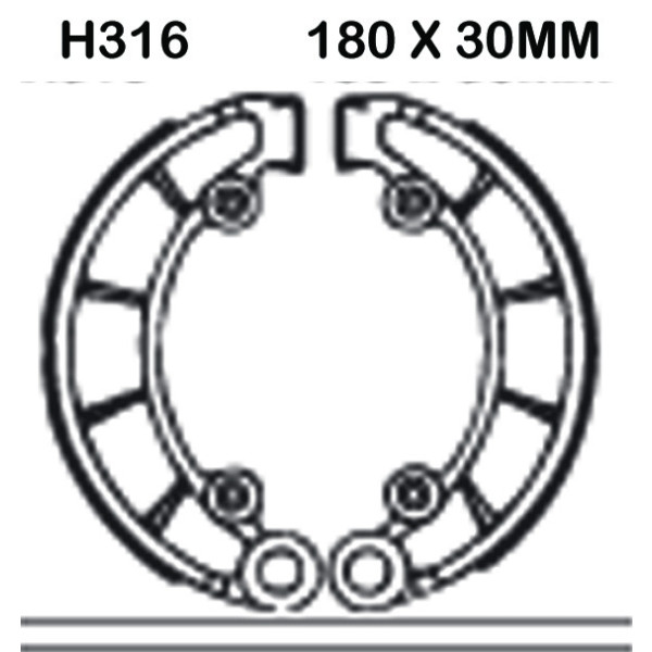 EBC EBC Brake Shoes H316